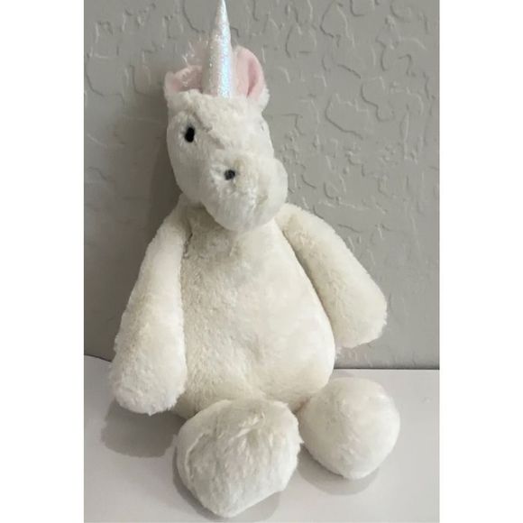 Jellycat London Bashful Unicorn bingbag stuffed belly , Stuffed Animal Toy Plush - Picture 1 of 9